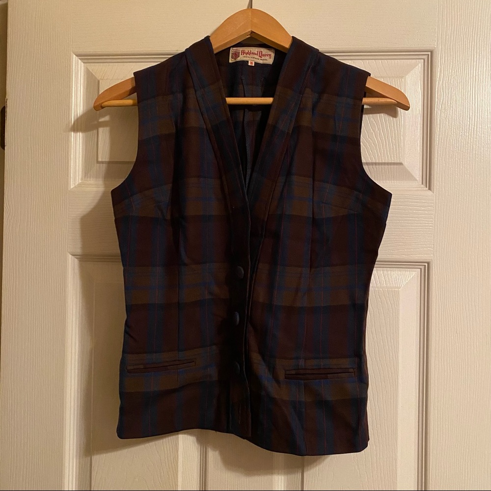 Vintage 1960’s Virgin Wool Plaid Pencil Skirt Set